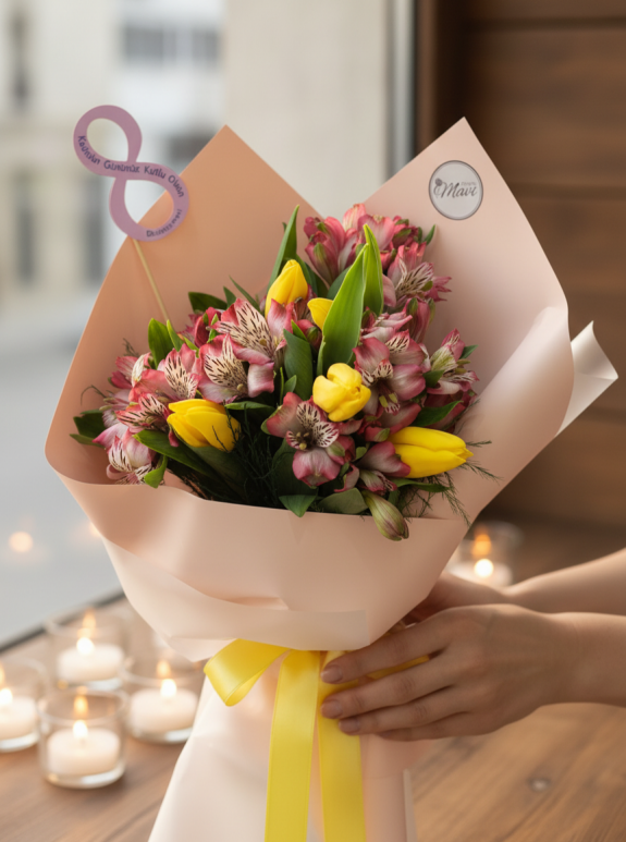 5 Sarı Lale İnka Zambağı Alstroemeria