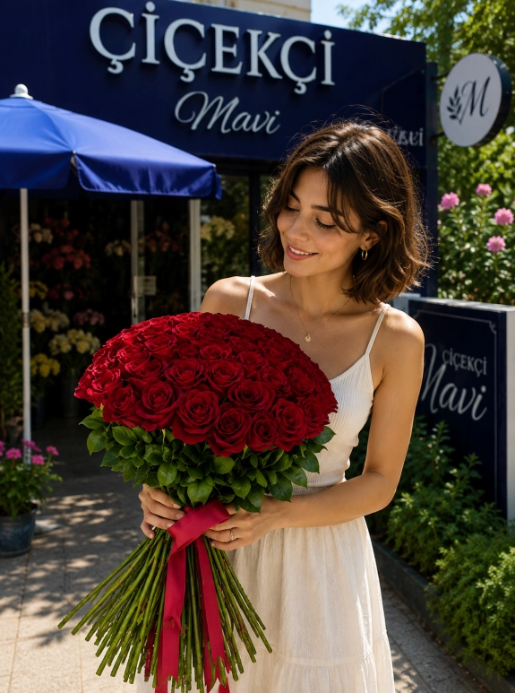 51 Kırmızı Gül Buketi