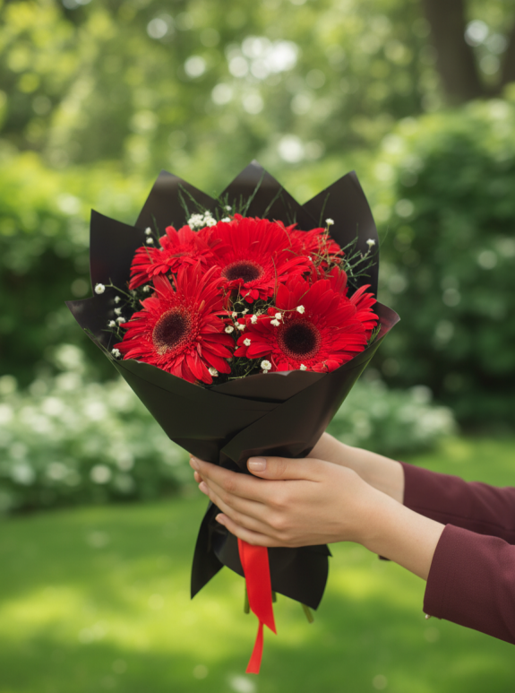 Kırmızı Gerbera Buketi