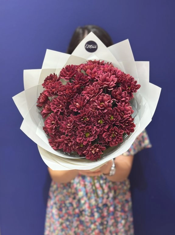 Papatya Buketi - Burgundy