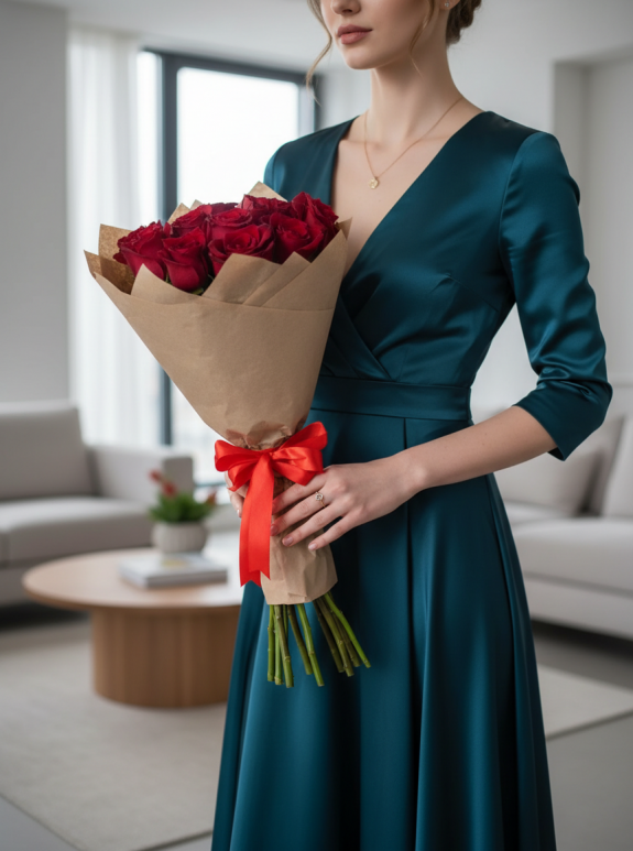 11 Kırmızı Gül Buketi