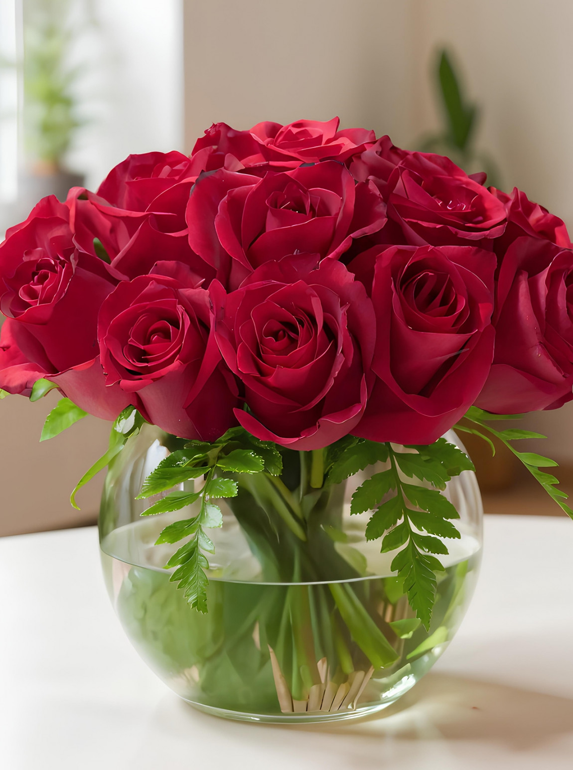 Vazoda 11 Kırmızı Gül Aranjmanı